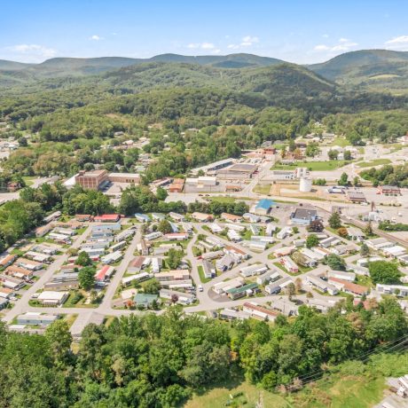 Aerial view Eldorado Court homes